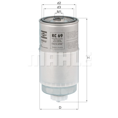 Filtro carburante MAHLE ORIGINAL KC 69