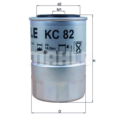 Filtro carburante MAHLE ORIGINAL KC 82D