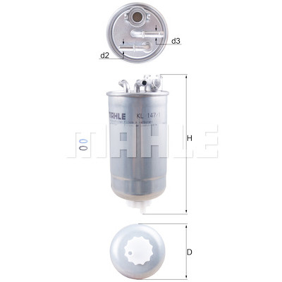 Filtro carburante MAHLE ORIGINAL KL 147/1D