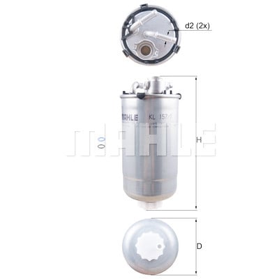 Filtro carburante MAHLE ORIGINAL KL 157/1D