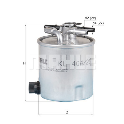 Filtro carburante MAHLE ORIGINAL KL 404/25