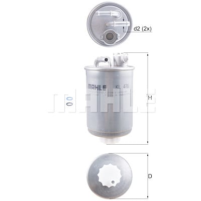 Filtro carburante MAHLE ORIGINAL KL 476D
