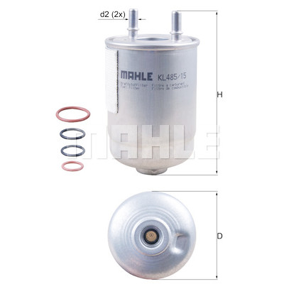 Filtro carburante MAHLE ORIGINAL KL 485/15D
