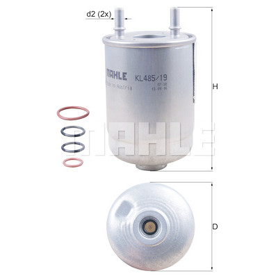 Filtro carburante MAHLE ORIGINAL KL 485/19D