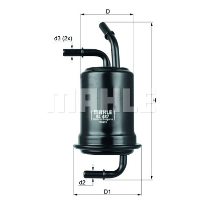 Filtro carburante MAHLE ORIGINAL KL 487