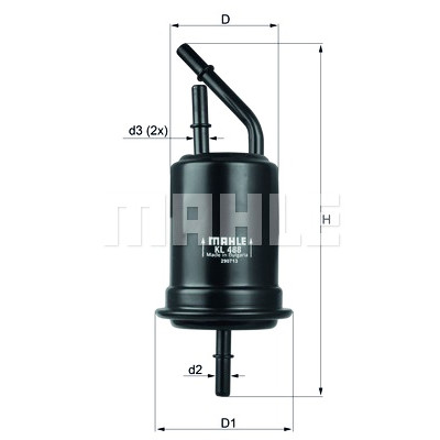 Filtro carburante MAHLE ORIGINAL KL 488