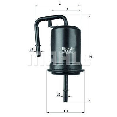 Filtro carburante MAHLE ORIGINAL KL 517