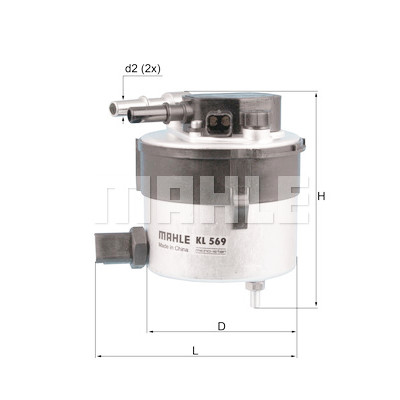 Filtro carburante MAHLE ORIGINAL KL 569