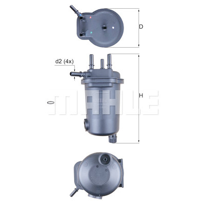 Filtro carburante MAHLE ORIGINAL KL 632D