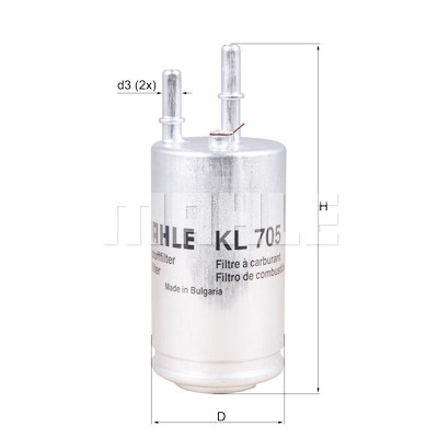 Filtro carburante MAHLE ORIGINAL KL 705