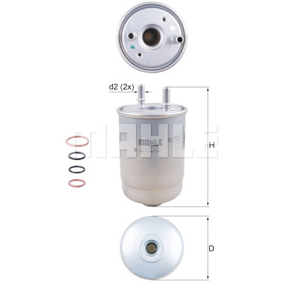Filtro carburante MAHLE ORIGINAL KL 752/2D