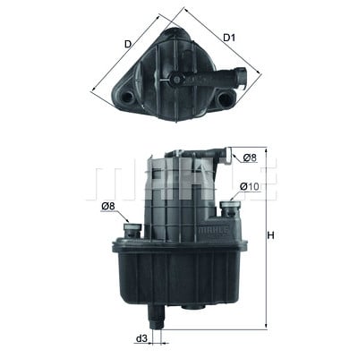 Filtro carburante MAHLE ORIGINAL KL 832D