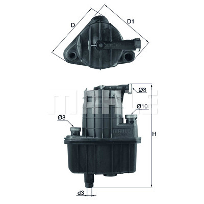 Filtro carburante MAHLE ORIGINAL KL 832D