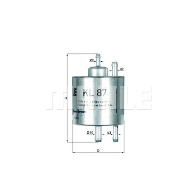 Filtro carburante MAHLE ORIGINAL KL 87
