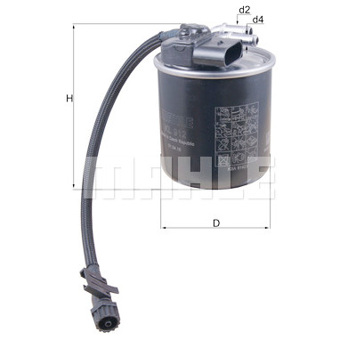 Filtro carburante MAHLE ORIGINAL KL 912
