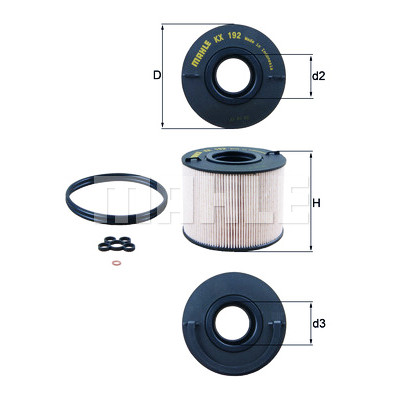 Filtro carburante MAHLE ORIGINAL KX 192D