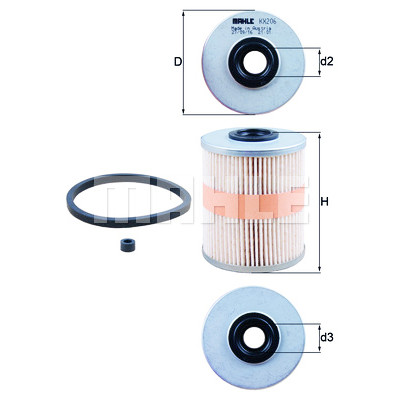 Filtro carburante MAHLE ORIGINAL KX 206D