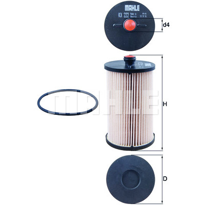 Filtro carburante MAHLE ORIGINAL KX 222D