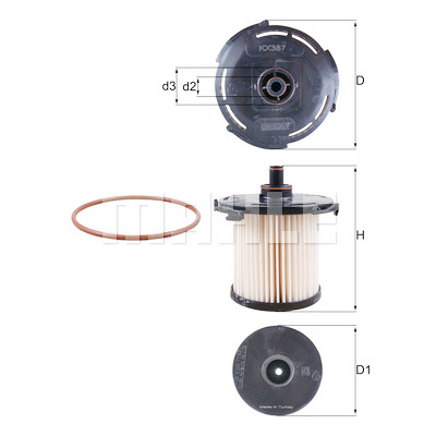 Filtro carburante MAHLE ORIGINAL KX 387D