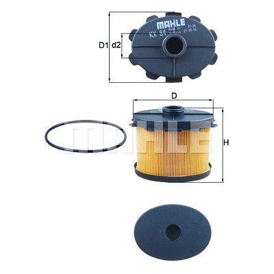Filtro carburante MAHLE ORIGINAL KX 84D