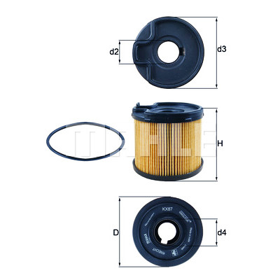 Filtro carburante MAHLE ORIGINAL KX 87D