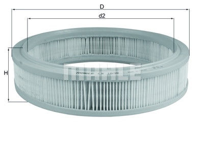 Filtro aria MAHLE ORIGINAL LX 1638