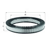 Filtro aria MAHLE ORIGINAL LX 210