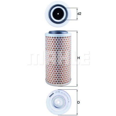 Filtro aria MAHLE ORIGINAL LX 272