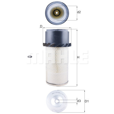 Filtro aria MAHLE ORIGINAL LX 649