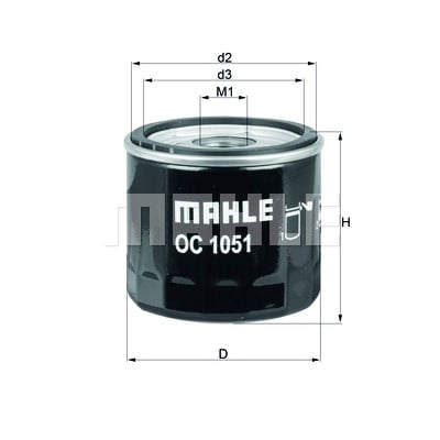 Filtro olio MAHLE ORIGINAL OC 1051