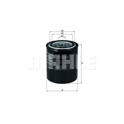 Filtro olio MAHLE ORIGINAL OC 109/1