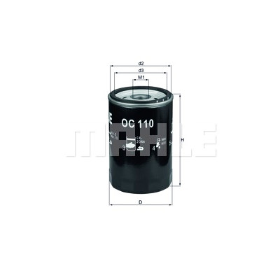 Filtro olio MAHLE ORIGINAL OC 110