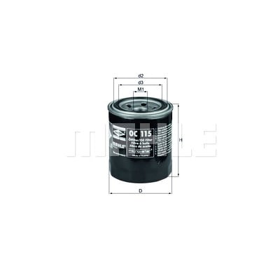 Filtro olio MAHLE ORIGINAL OC 115