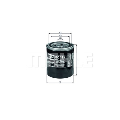 Filtro olio MAHLE ORIGINAL OC 115