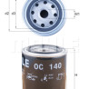 Filtro olio MAHLE ORIGINAL OC 140