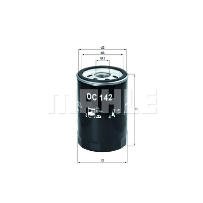 Filtro olio MAHLE ORIGINAL OC 142