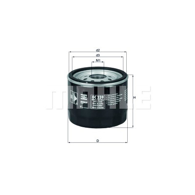 Filtro olio MAHLE ORIGINAL OC 239