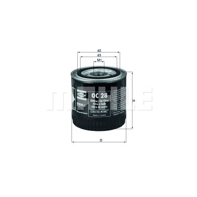 Filtro olio MAHLE ORIGINAL OC 28