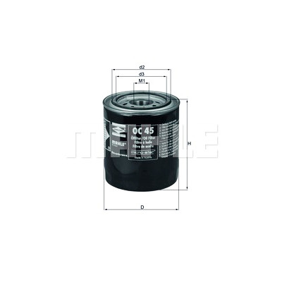 Filtro olio MAHLE ORIGINAL OC 45