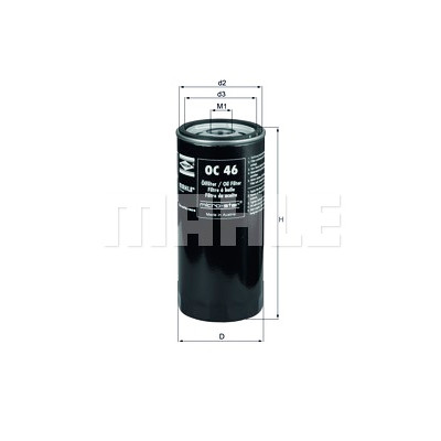 Filtro olio MAHLE ORIGINAL OC 46