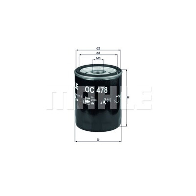 Filtro olio MAHLE ORIGINAL OC 478
