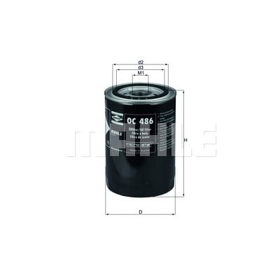 Filtro olio MAHLE ORIGINAL OC 486