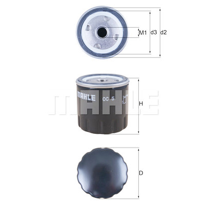 Filtro olio MAHLE ORIGINAL OC 5