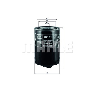 Filtro olio MAHLE ORIGINAL OC 51