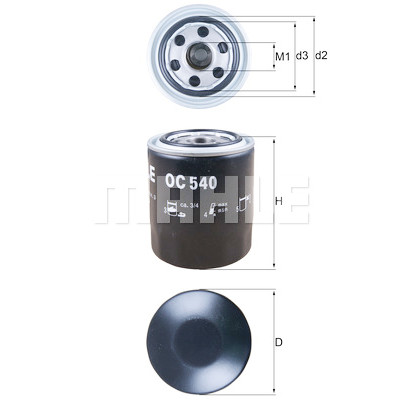 Filtro olio MAHLE ORIGINAL OC 540