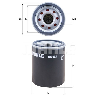 Filtro olio MAHLE ORIGINAL OC 602
