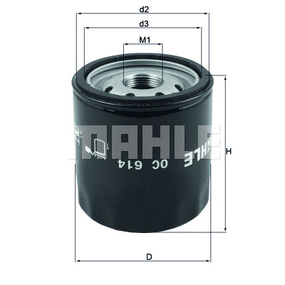 Filtro olio MAHLE ORIGINAL OC 614