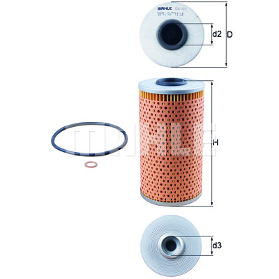 Filtro olio MAHLE ORIGINAL OX 103D