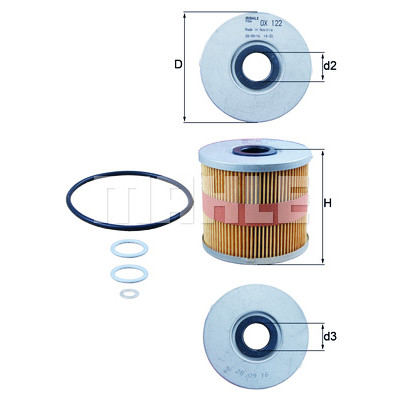 Filtro olio MAHLE ORIGINAL OX 122D
