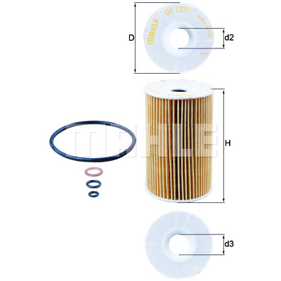 Filtro olio MAHLE ORIGINAL OX 127/1D